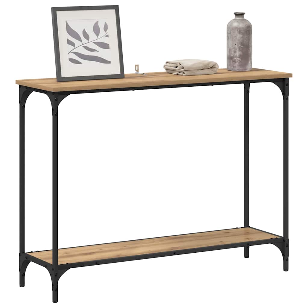 vidaXL Konsola dąb artisan 101 x 30.5 x 75 cm Materiał drewnopochodny