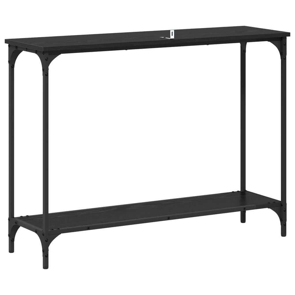 vidaXL Konsola Czarny dąb 101 x 30.5 x 75 cm Materiał drewnopochodny