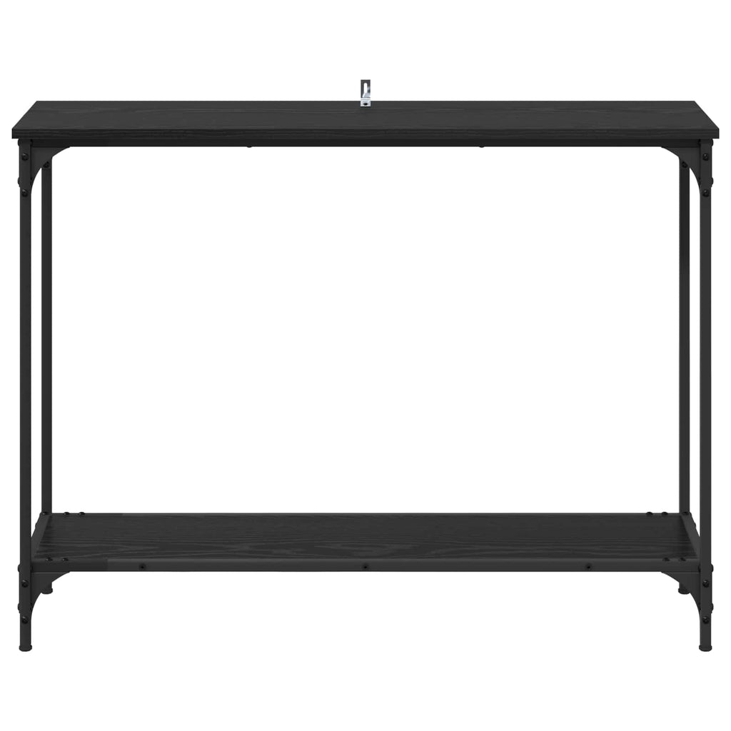 vidaXL Konsola Czarny dąb 101 x 30.5 x 75 cm Materiał drewnopochodny