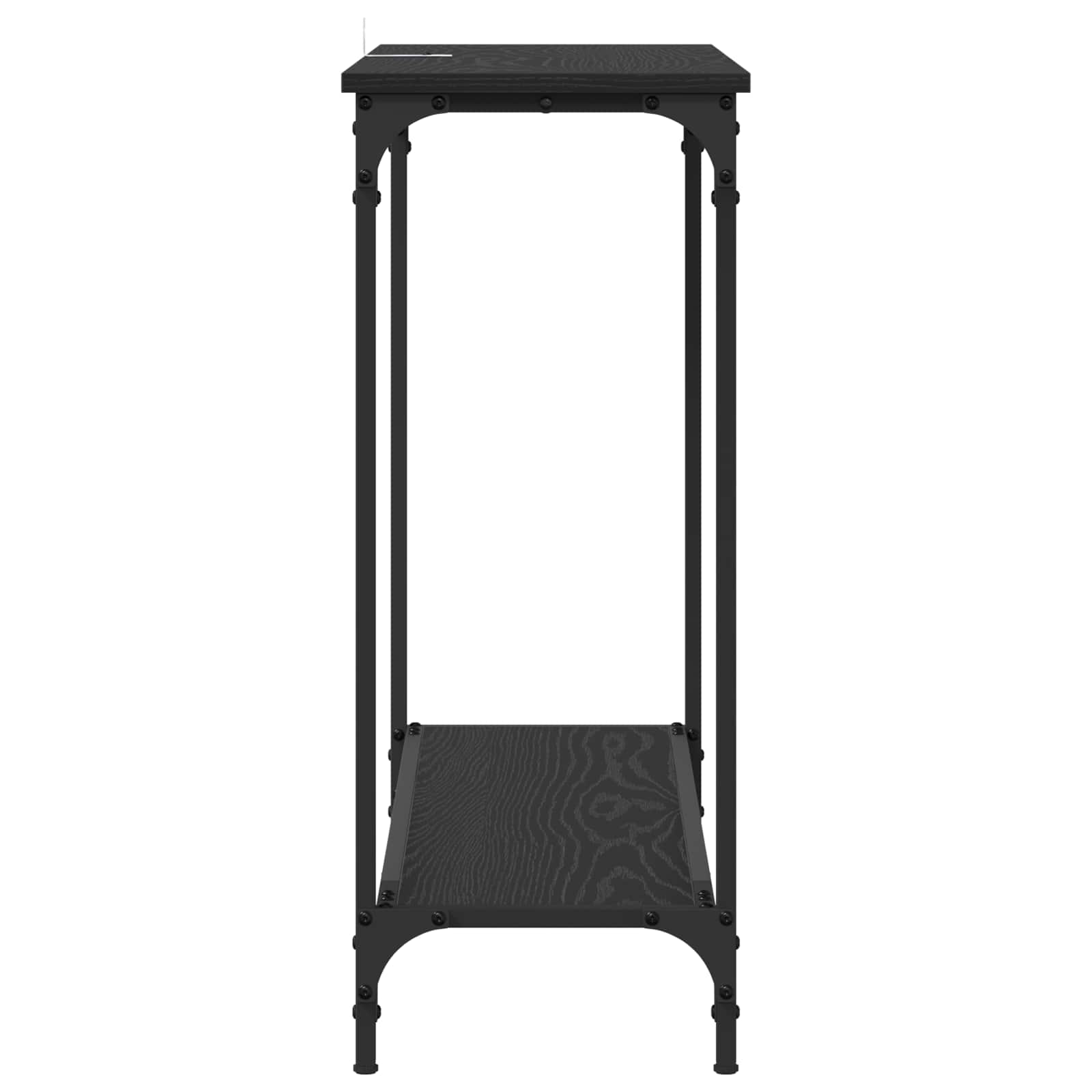 vidaXL Konsola Czarny dąb 101 x 30.5 x 75 cm Materiał drewnopochodny