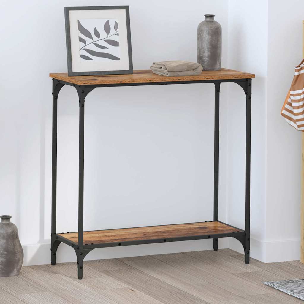 vidaXL Konsola Stare drewno 75 x 30.5 x 75 cm Materiał drewnopochodny