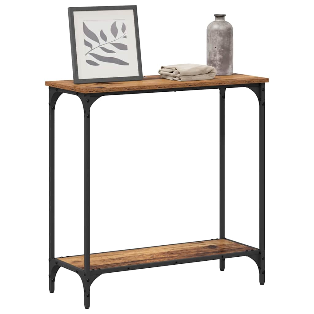 vidaXL Konsola Stare drewno 75 x 30.5 x 75 cm Materiał drewnopochodny
