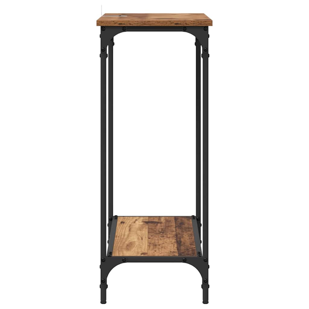 vidaXL Konsola Stare drewno 75 x 30.5 x 75 cm Materiał drewnopochodny