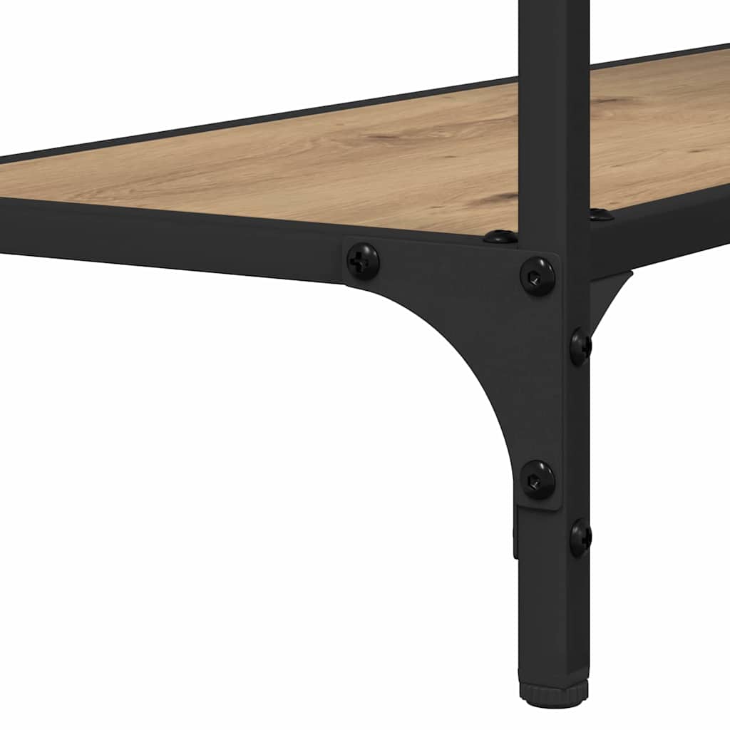 vidaXL Konsola dąb artisan 75 x 30.5 x 75 cm Materiał drewnopochodny