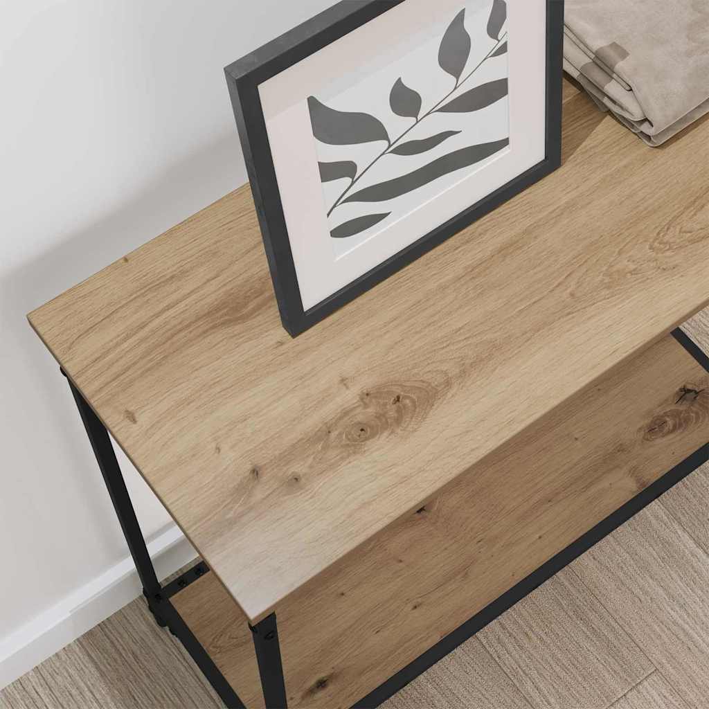 vidaXL Konsola dąb artisan 75 x 30.5 x 75 cm Materiał drewnopochodny