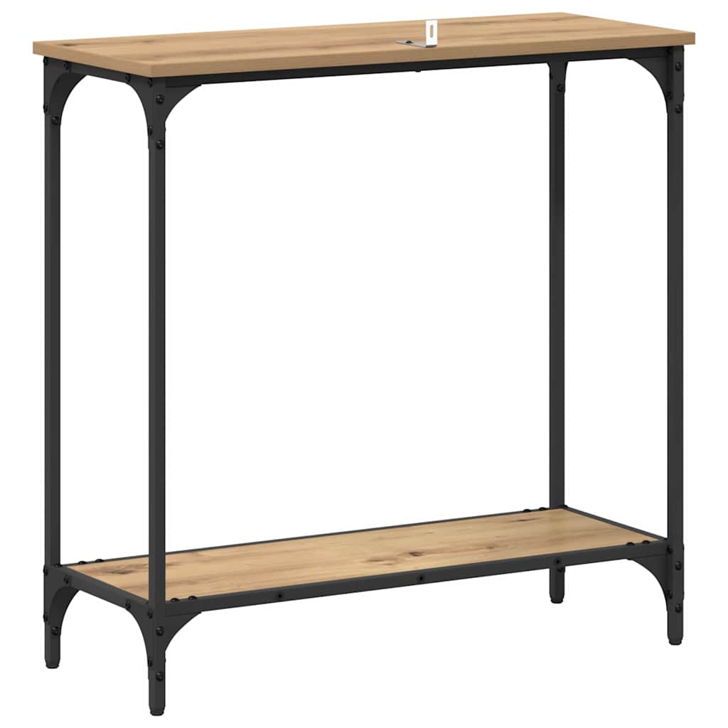 vidaXL Konsola dąb artisan 75 x 30.5 x 75 cm Materiał drewnopochodny