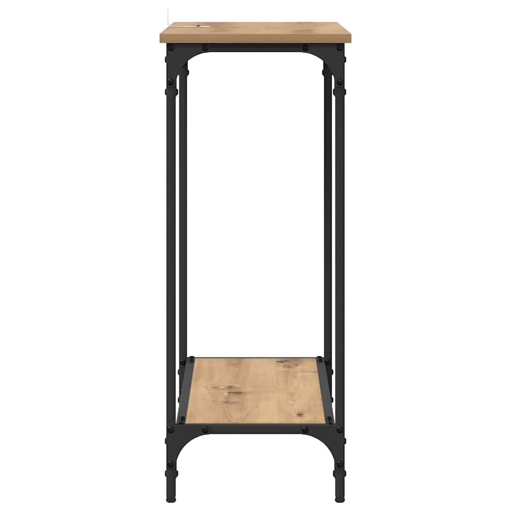 vidaXL Konsola dąb artisan 75 x 30.5 x 75 cm Materiał drewnopochodny