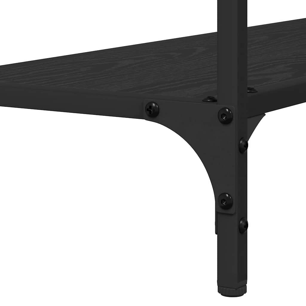 vidaXL Konsola Czarny dąb 75 x 30.5 x 75 cm Materiał drewnopochodny