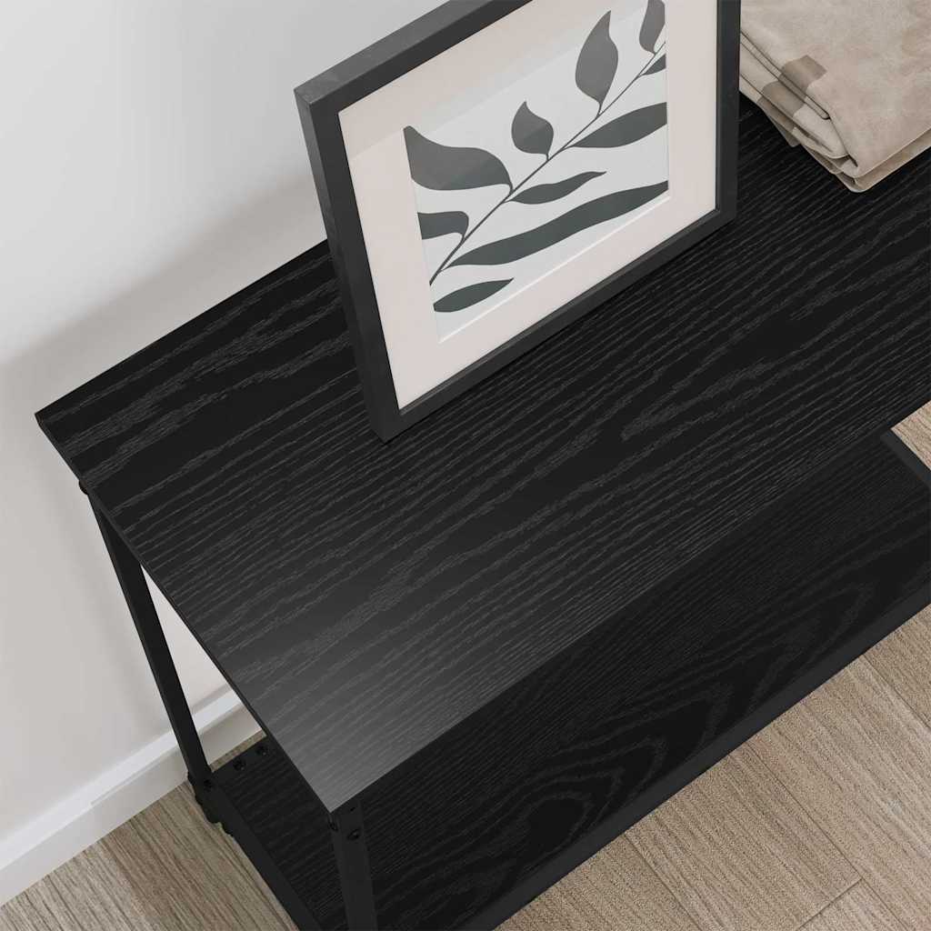vidaXL Konsola Czarny dąb 75 x 30.5 x 75 cm Materiał drewnopochodny