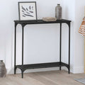 vidaXL Konsola Czarny dąb 75 x 30.5 x 75 cm Materiał drewnopochodny