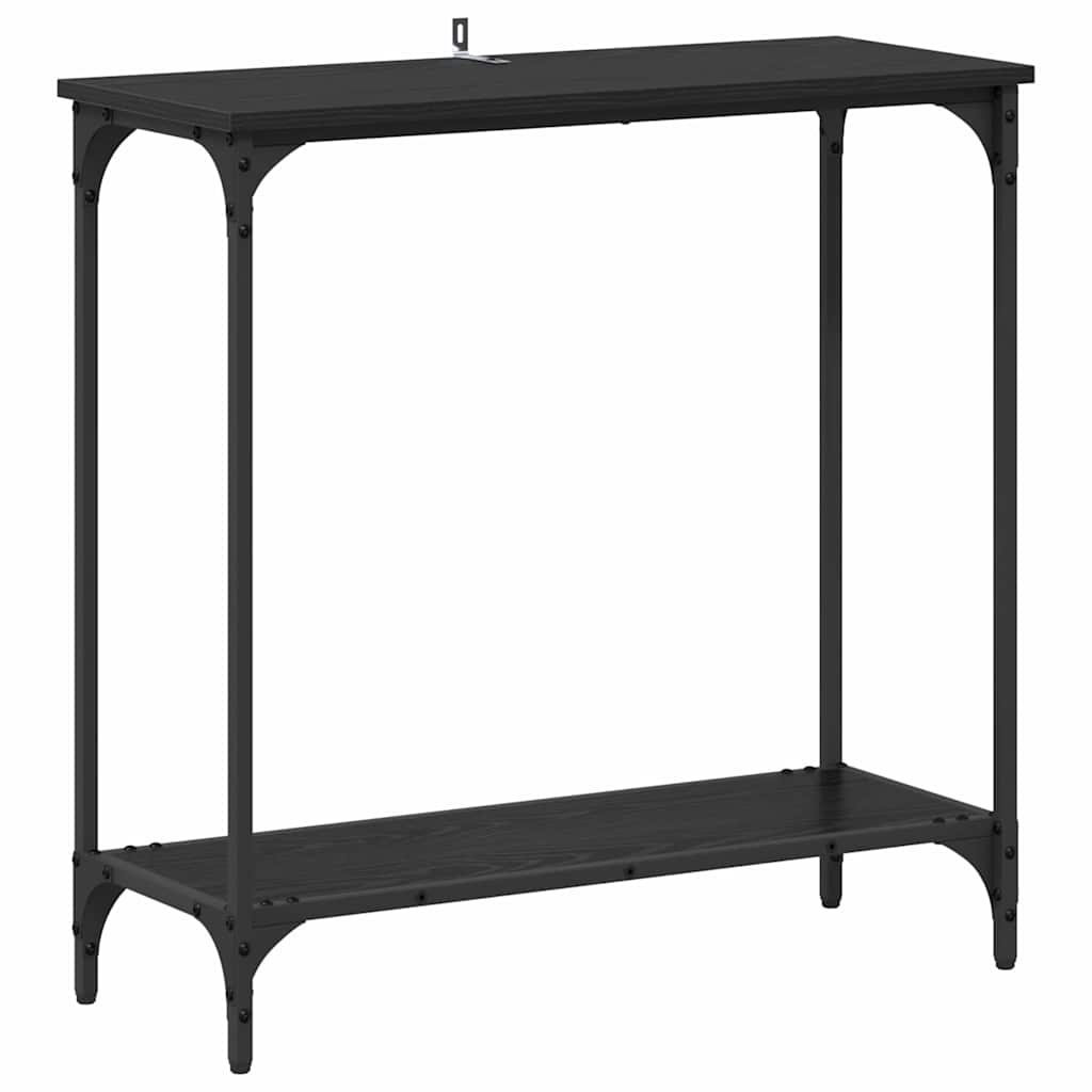 vidaXL Konsola Czarny dąb 75 x 30.5 x 75 cm Materiał drewnopochodny