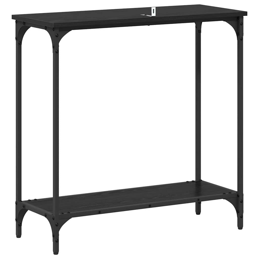 vidaXL Konsola Czarny dąb 75 x 30.5 x 75 cm Materiał drewnopochodny