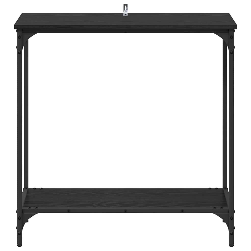 vidaXL Konsola Czarny dąb 75 x 30.5 x 75 cm Materiał drewnopochodny