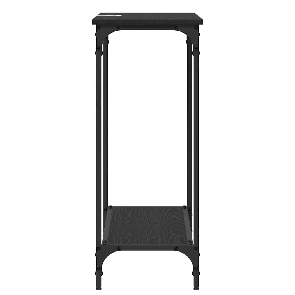 vidaXL Konsola Czarny dąb 75 x 30.5 x 75 cm Materiał drewnopochodny