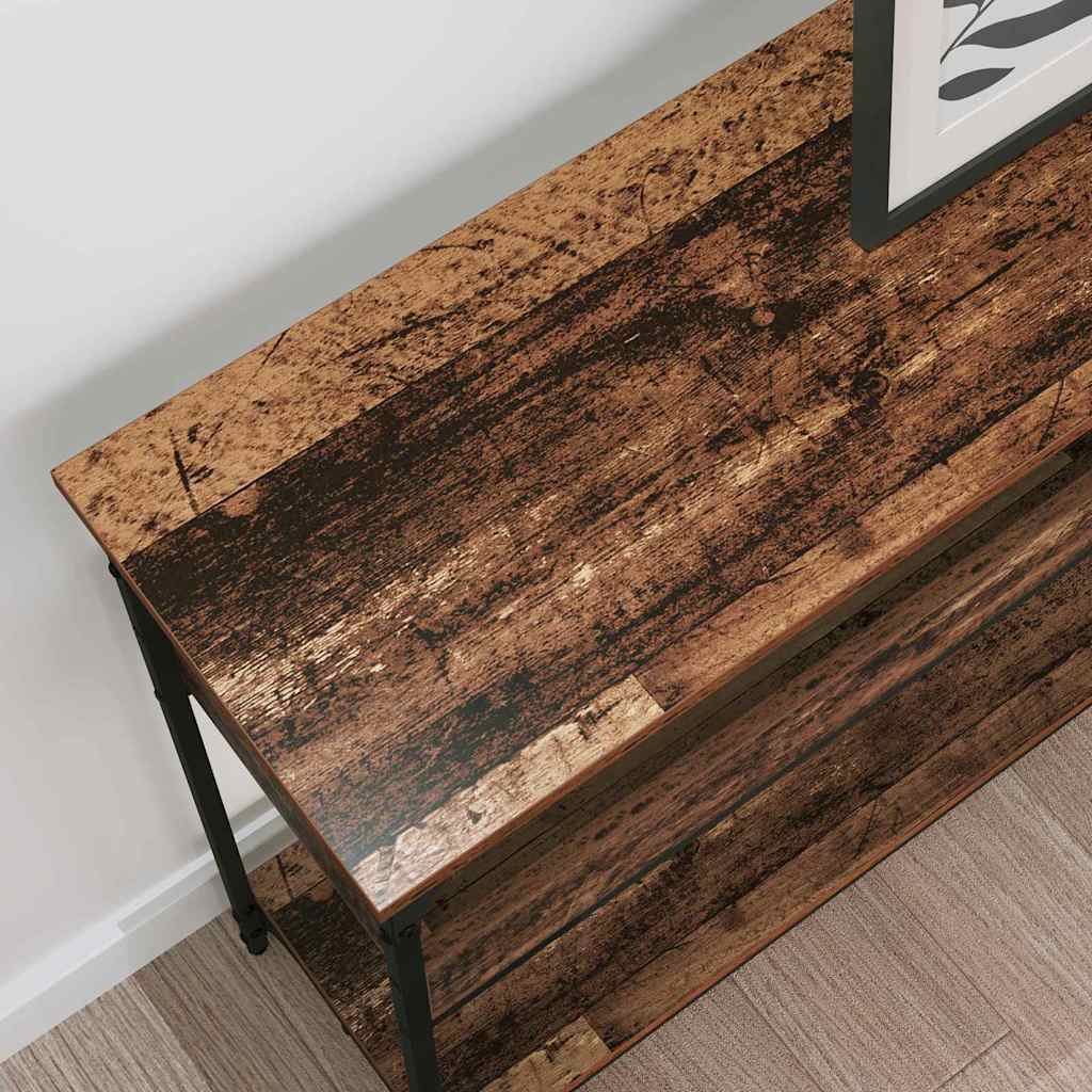 vidaXL Konsola Stare drewno 100 x 29 x 75 cm Materiał drewnopochodny