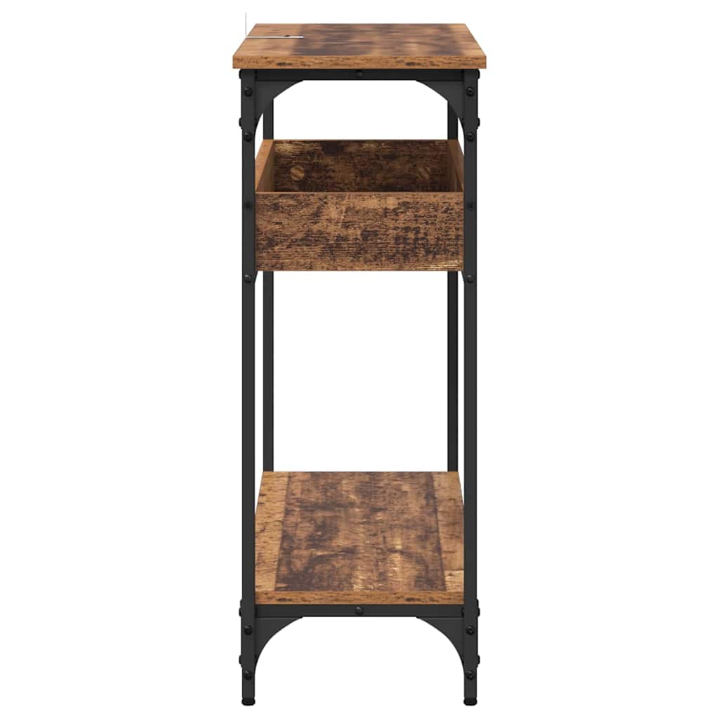 vidaXL Konsola Stare drewno 100 x 29 x 75 cm Materiał drewnopochodny