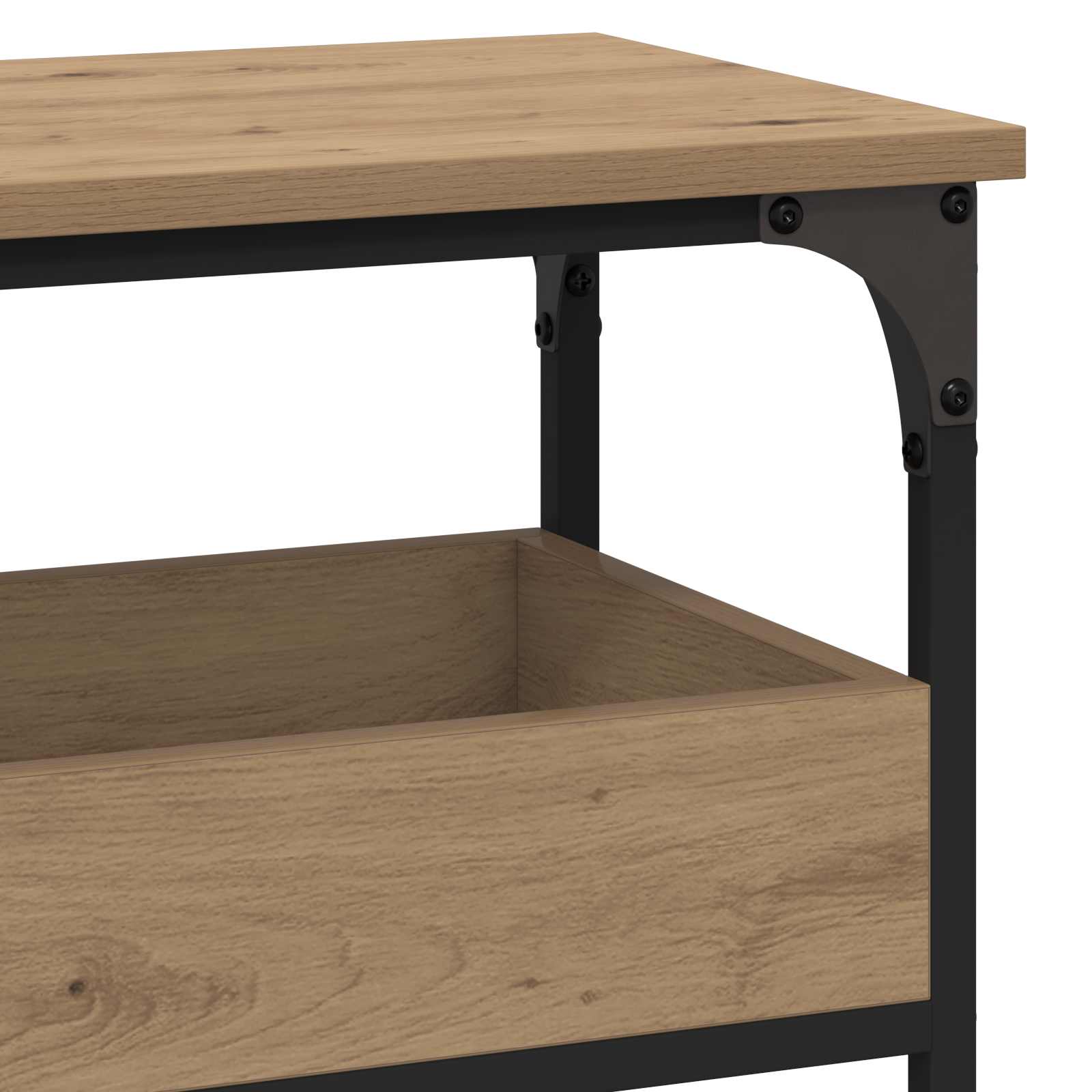 vidaXL Konsola dąb artisan 100 x 29 x 75 cm Materiał drewnopochodny