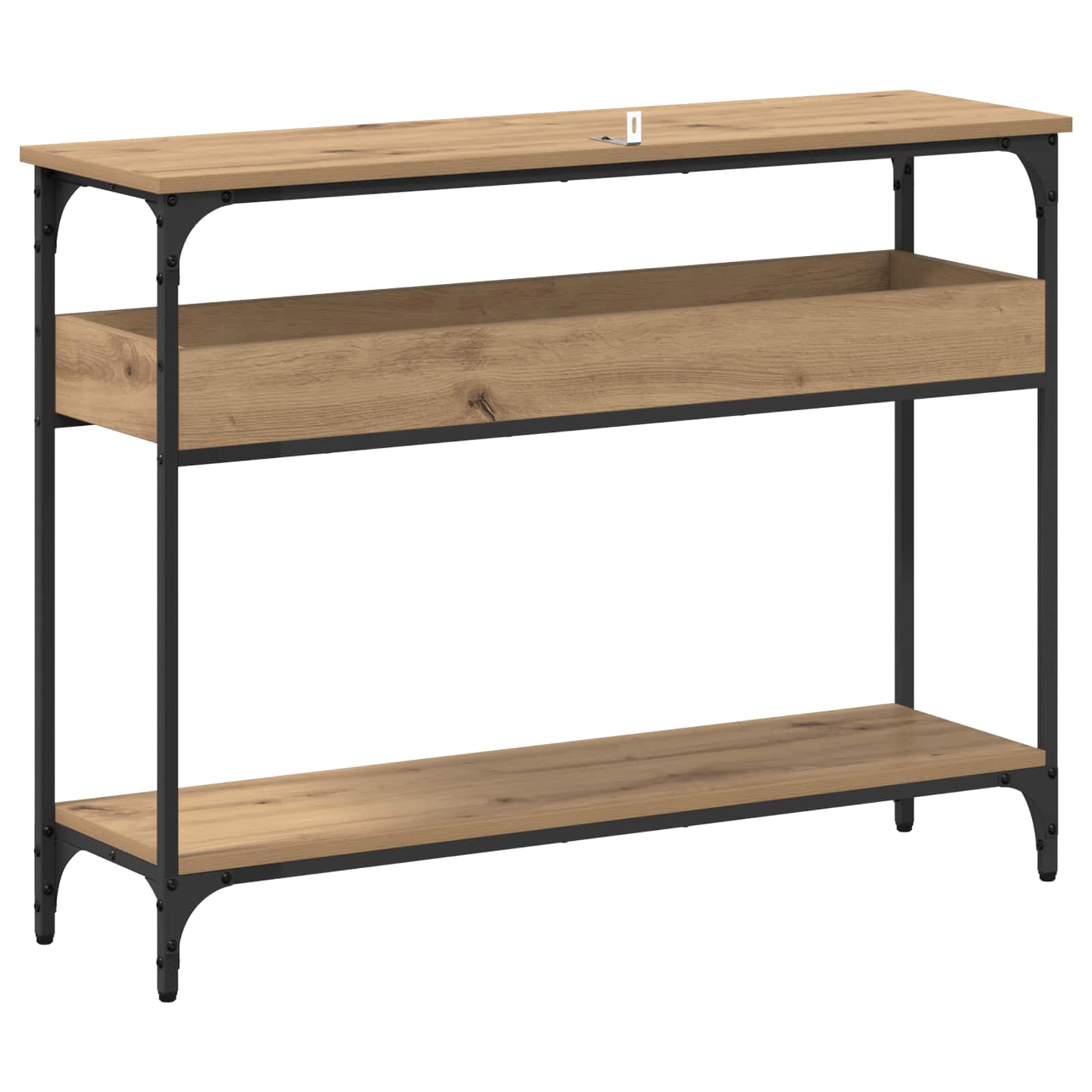 vidaXL Konsola dąb artisan 100 x 29 x 75 cm Materiał drewnopochodny