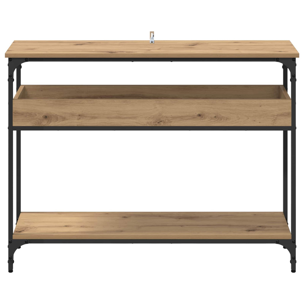 vidaXL Konsola dąb artisan 100 x 29 x 75 cm Materiał drewnopochodny