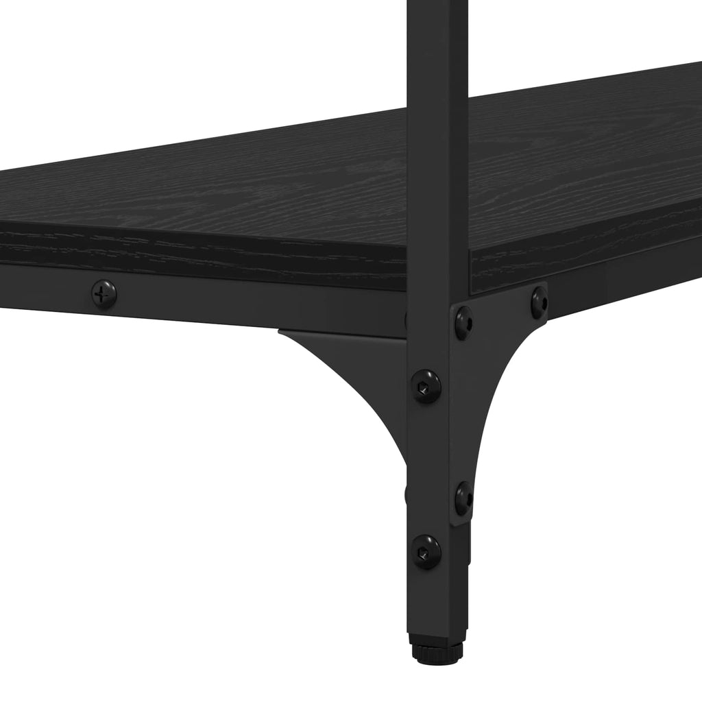 vidaXL Konsola Czarny dąb 100 x 29 x 75 cm Materiał drewnopochodny