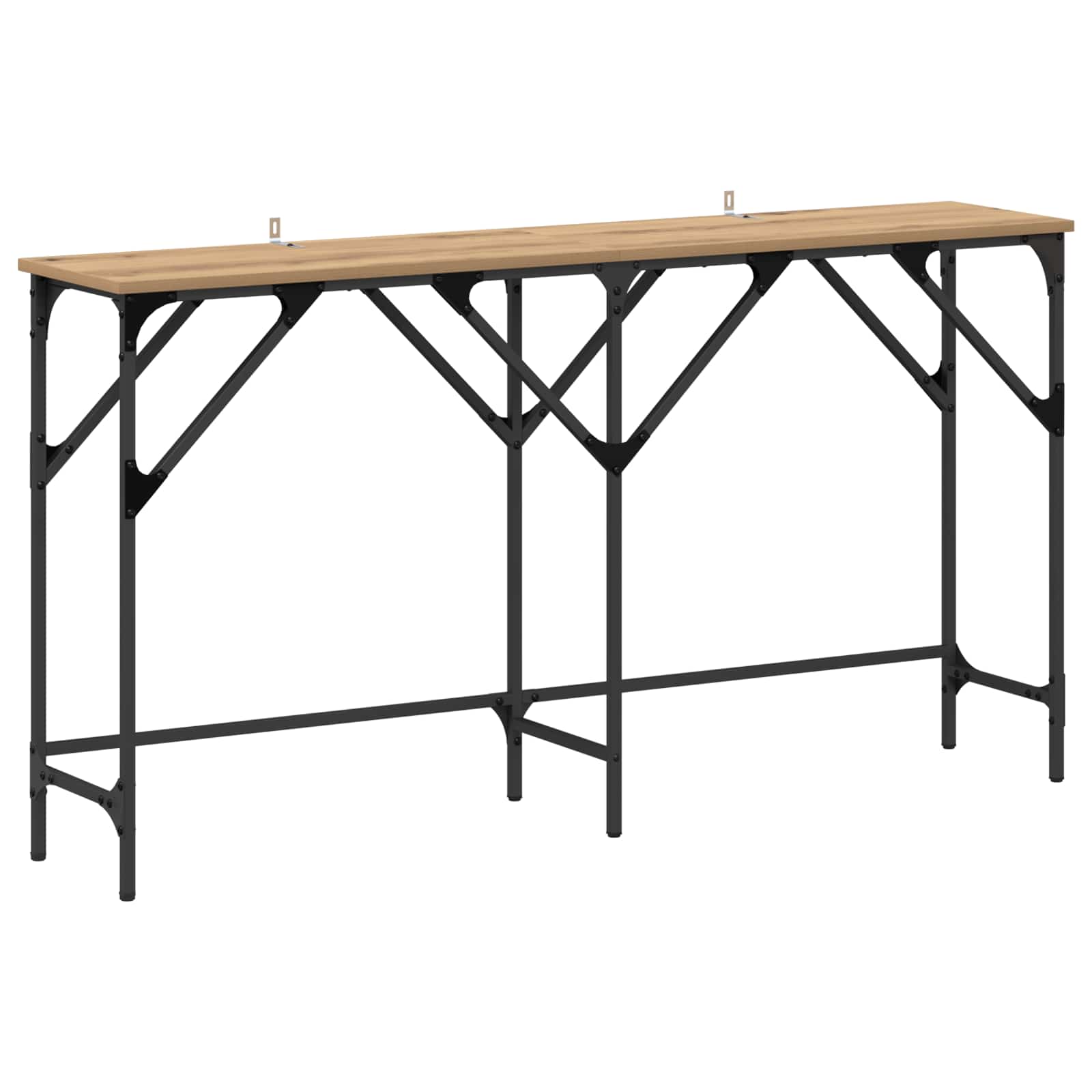 vidaXL Konsola dąb artisan 140 x 29 x 75 cm Materiał drewnopochodny