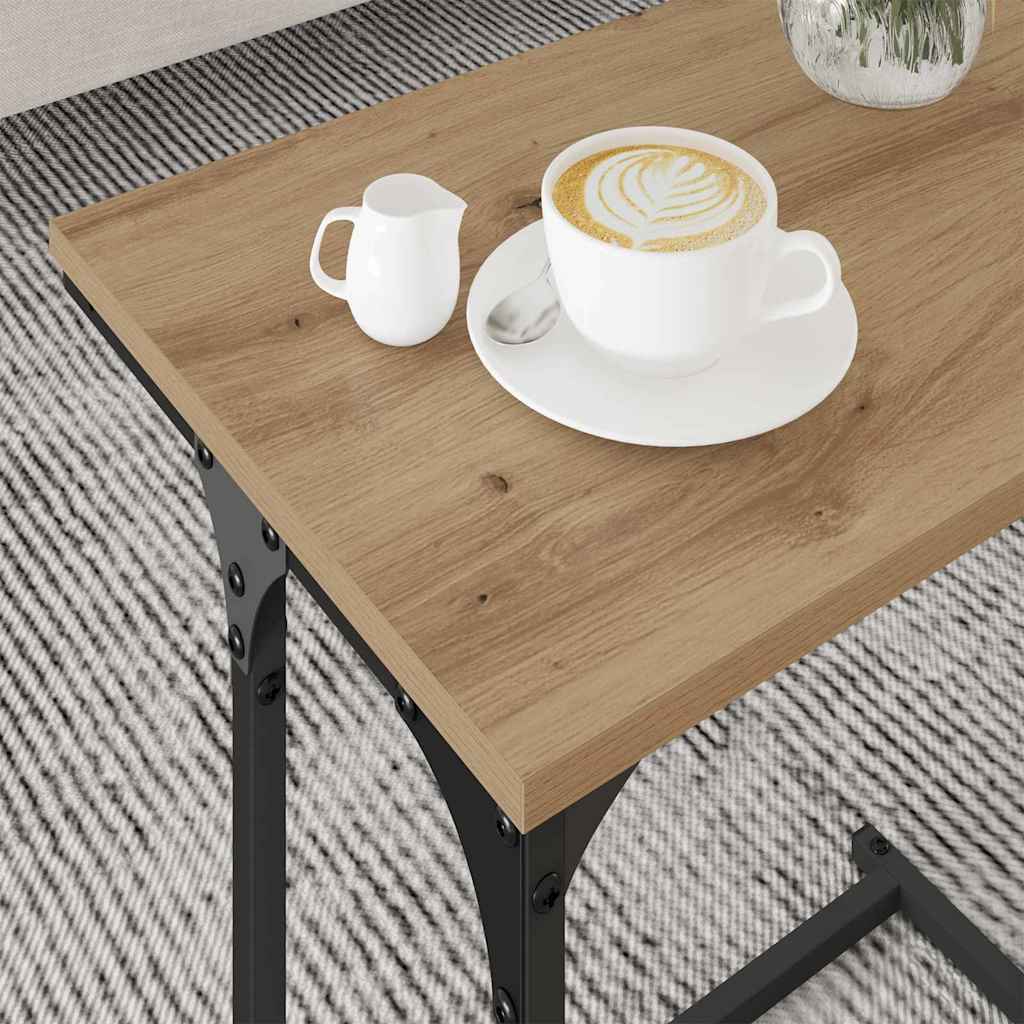 vidaXL Stolik Kawowy Nesting 3 pcs dąb artisan Materiał drewnopochodny