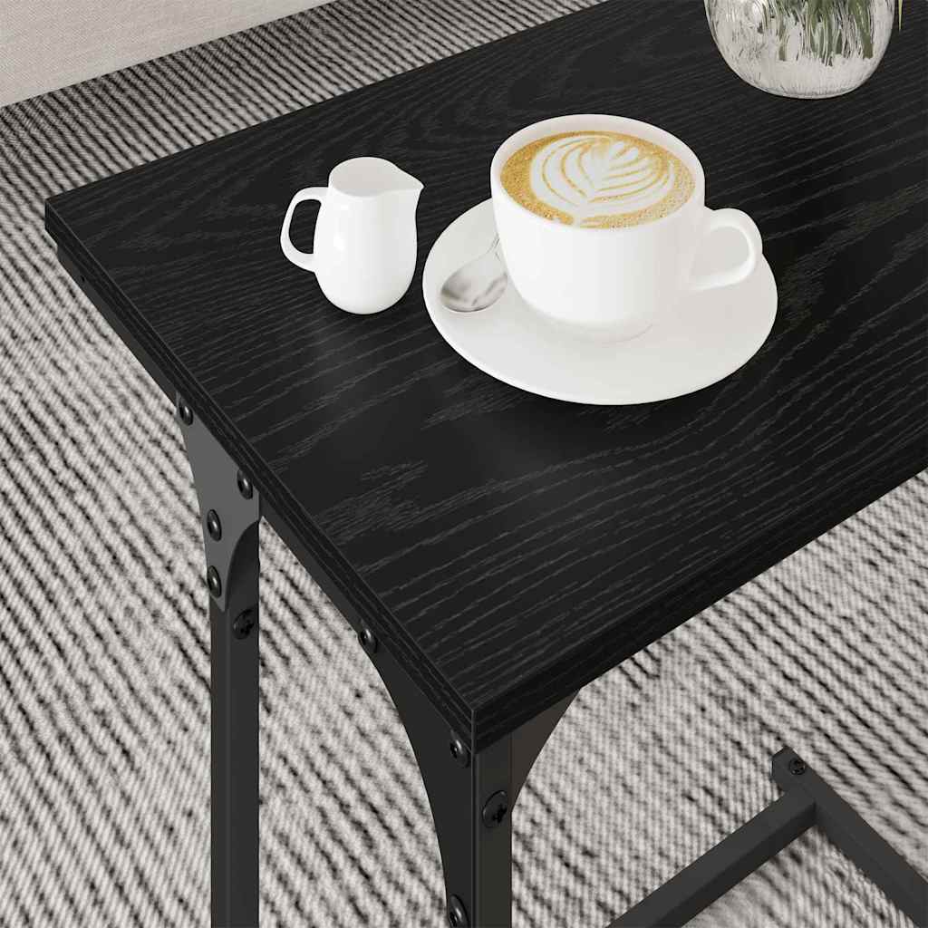 vidaXL Stolik Kawowy Nesting 3 pcs Czarny dąb Materiał drewnopochodny