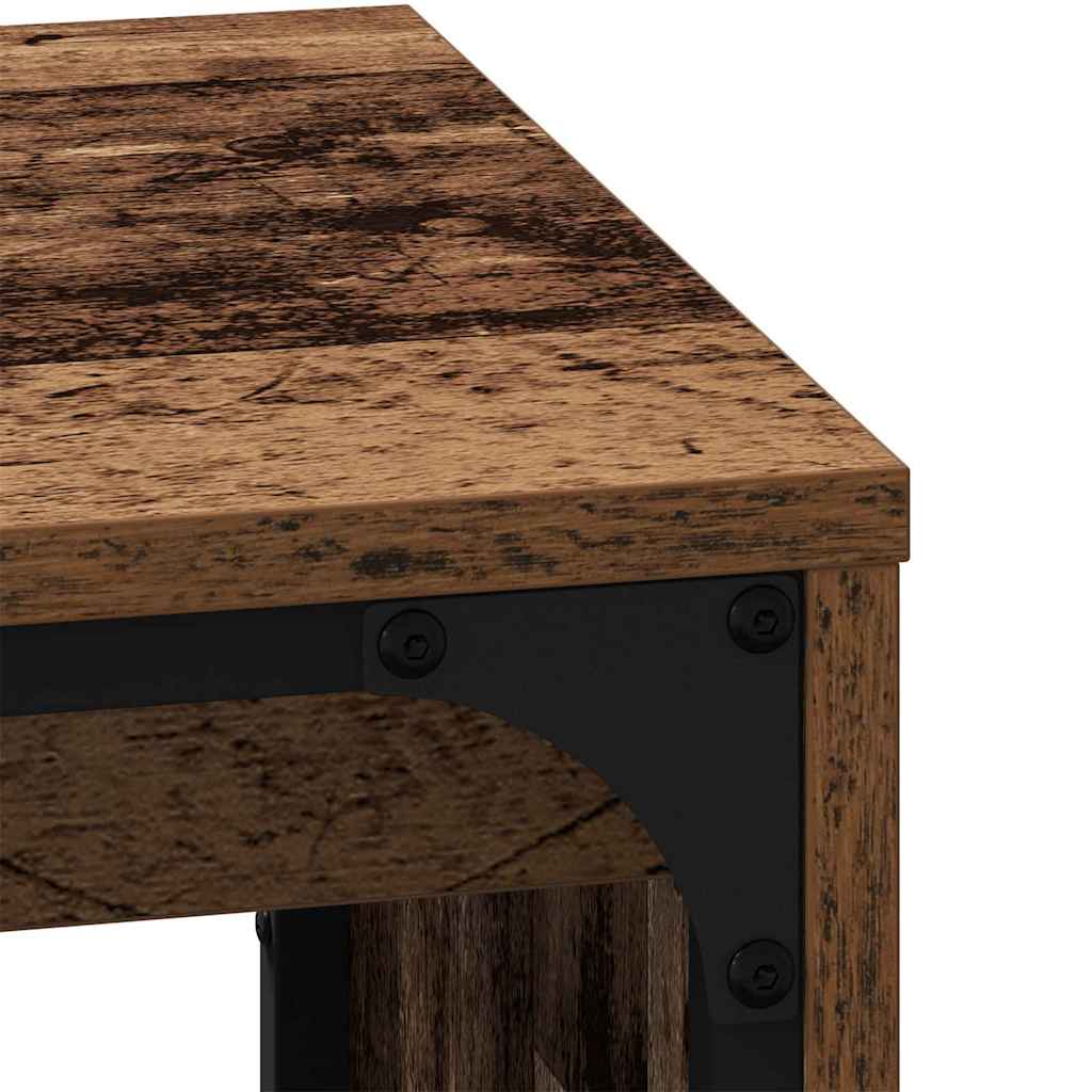vidaXL Stolik kawowy 3 pcs Stare drewno Materiał drewnopochodny