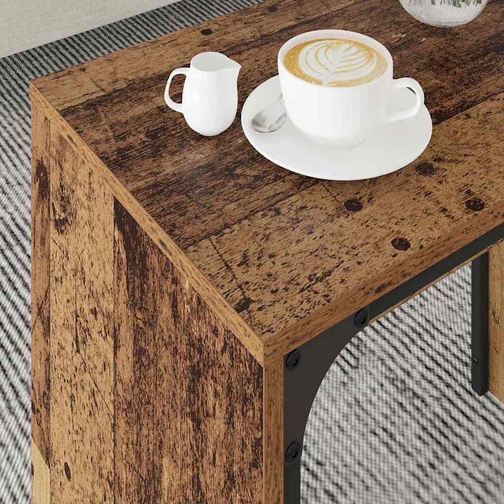 vidaXL Stolik kawowy 3 pcs Stare drewno Materiał drewnopochodny