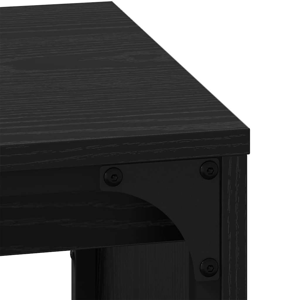 vidaXL Stolik kawowy 3 pcs Czarny Dąb Materiał drewnopochodny