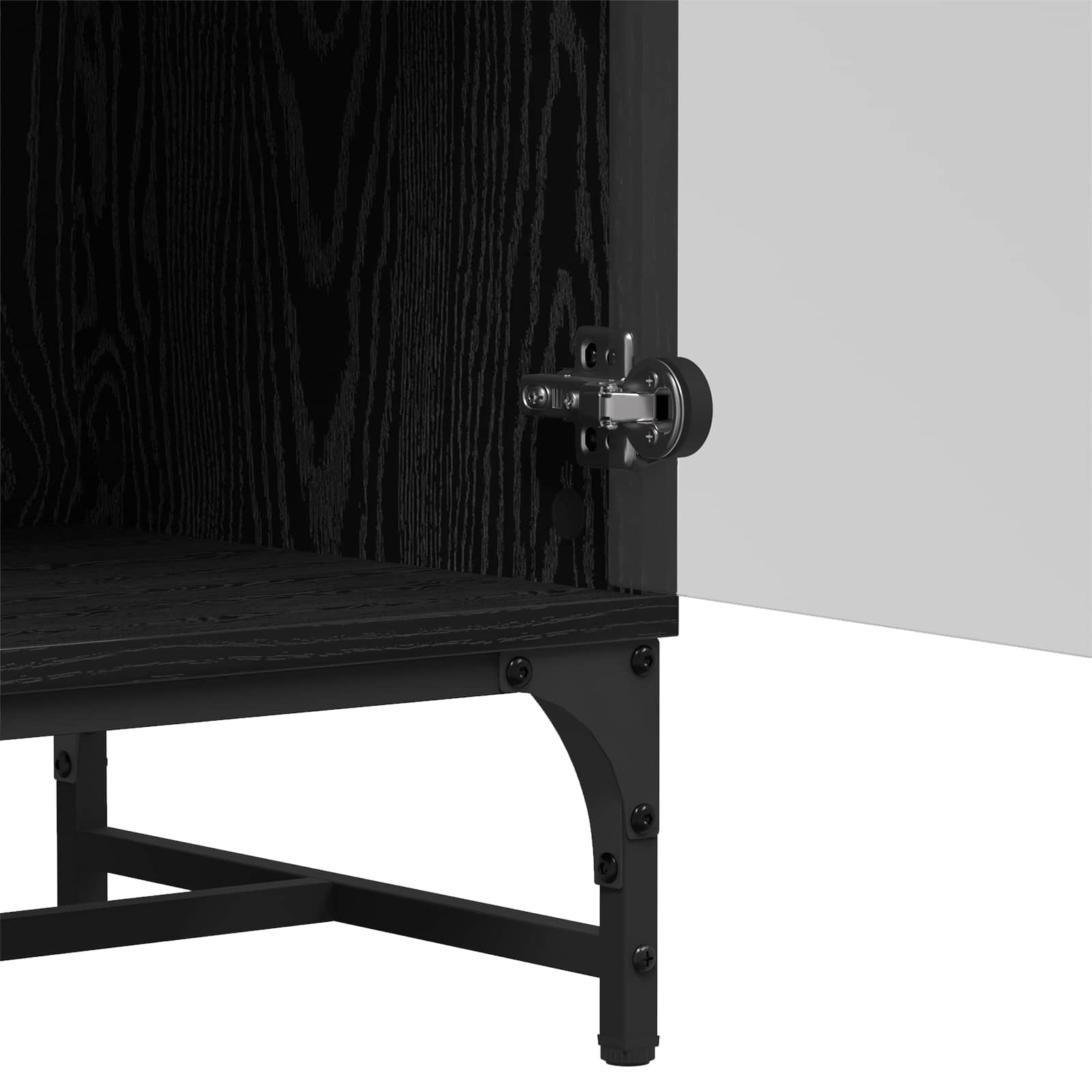 vidaXL Bufet Czarny Dąb 35 x 37 x 117 cm