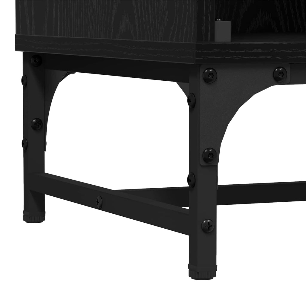 vidaXL Bufet Czarny Dąb 35 x 37 x 117 cm