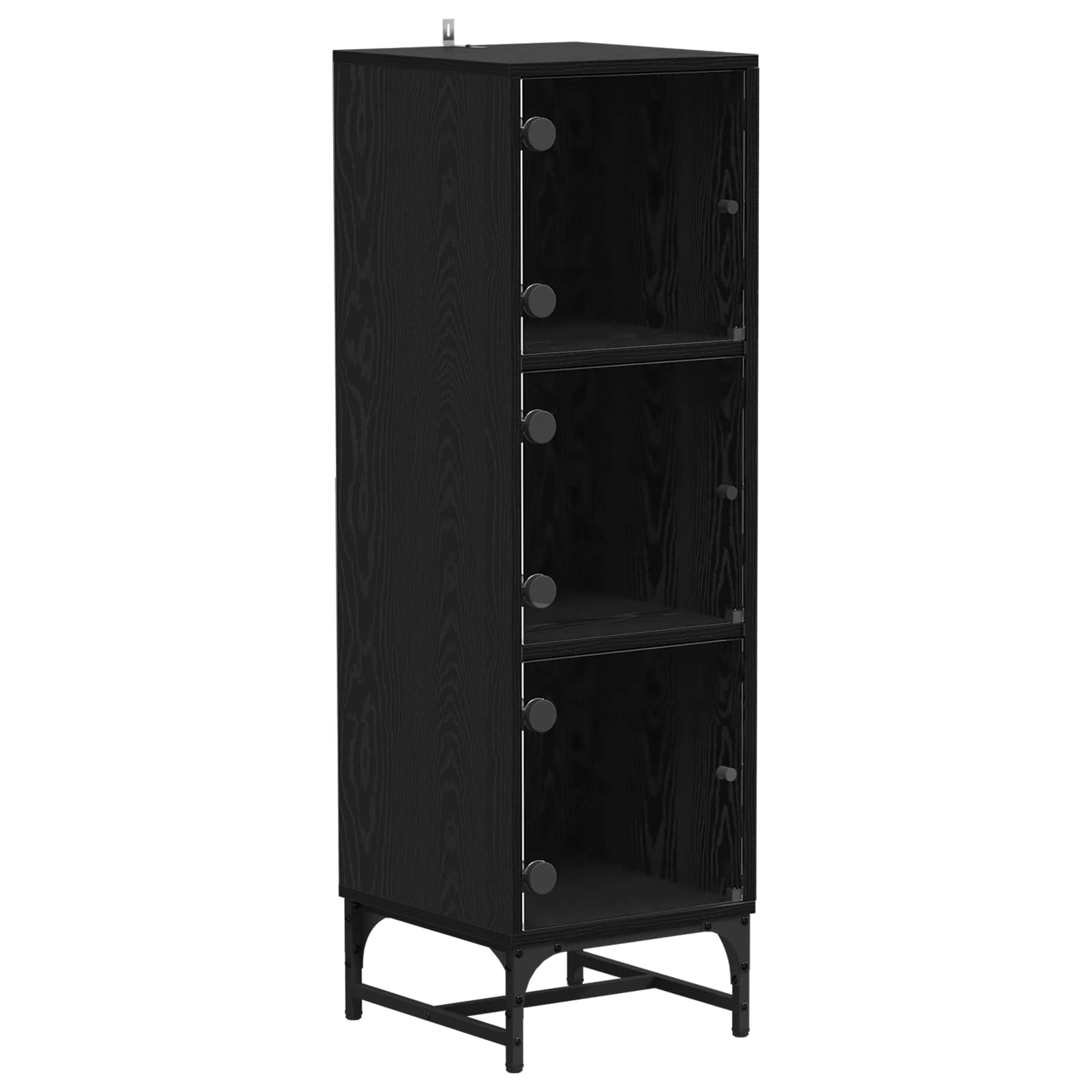 vidaXL Bufet Czarny Dąb 35 x 37 x 117 cm