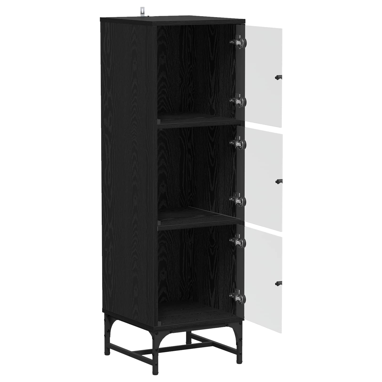 vidaXL Bufet Czarny Dąb 35 x 37 x 117 cm