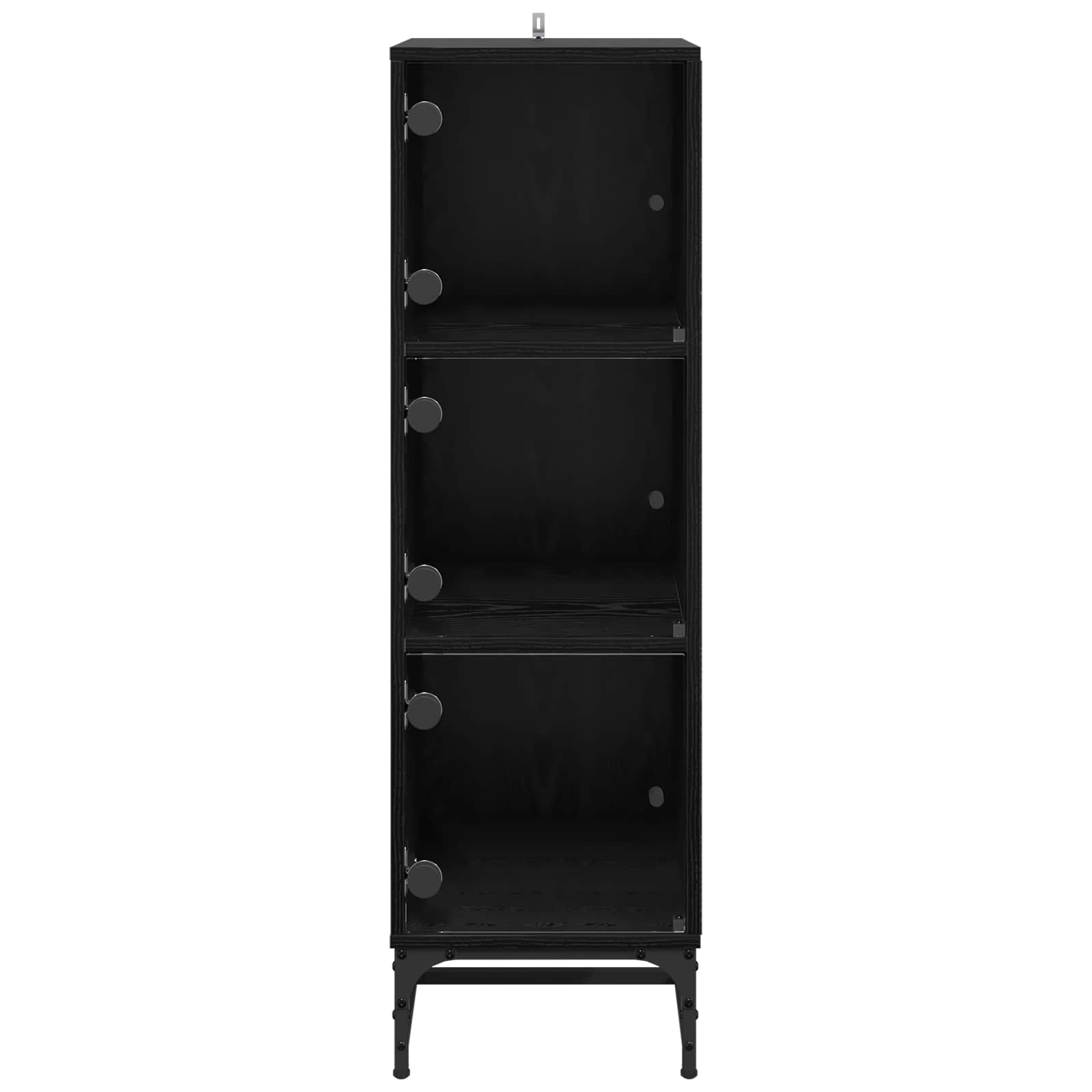 vidaXL Bufet Czarny Dąb 35 x 37 x 117 cm