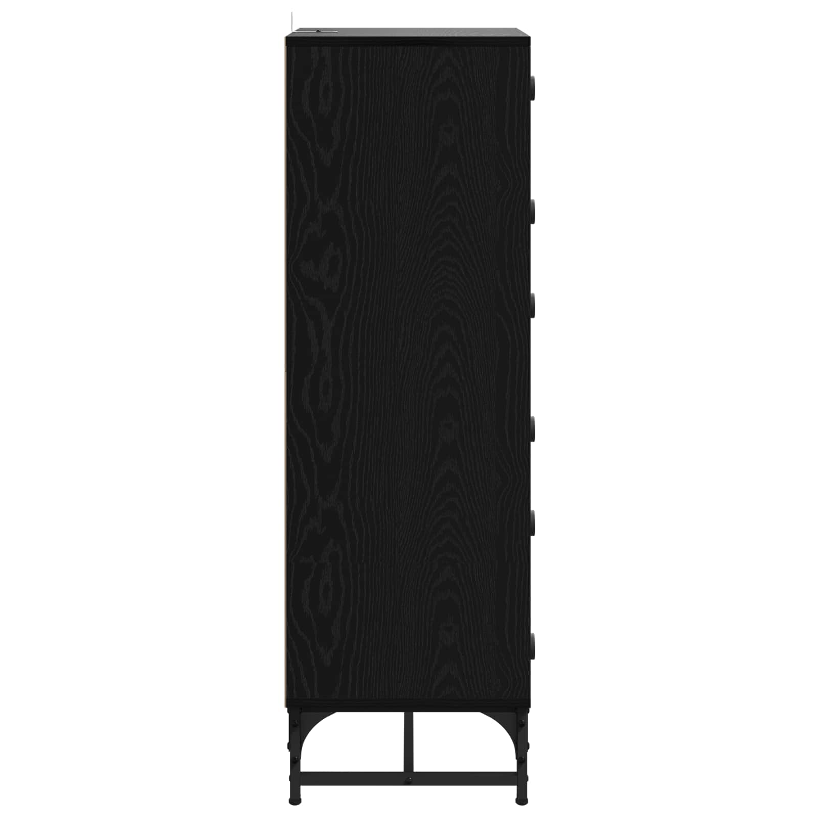 vidaXL Bufet Czarny Dąb 35 x 37 x 117 cm