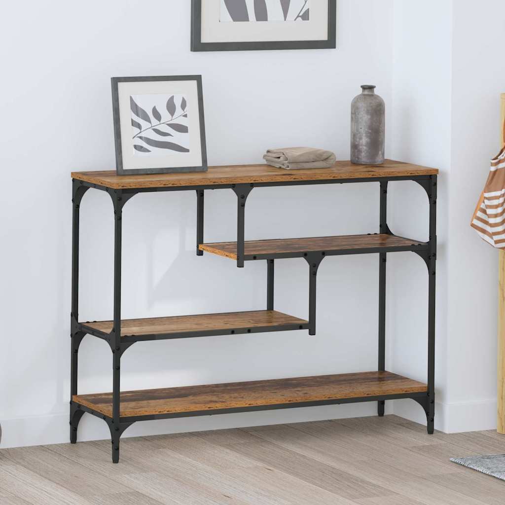 vidaXL Konsola Stare drewno 100 x 30 x 75 cm Materiał drewnopochodny