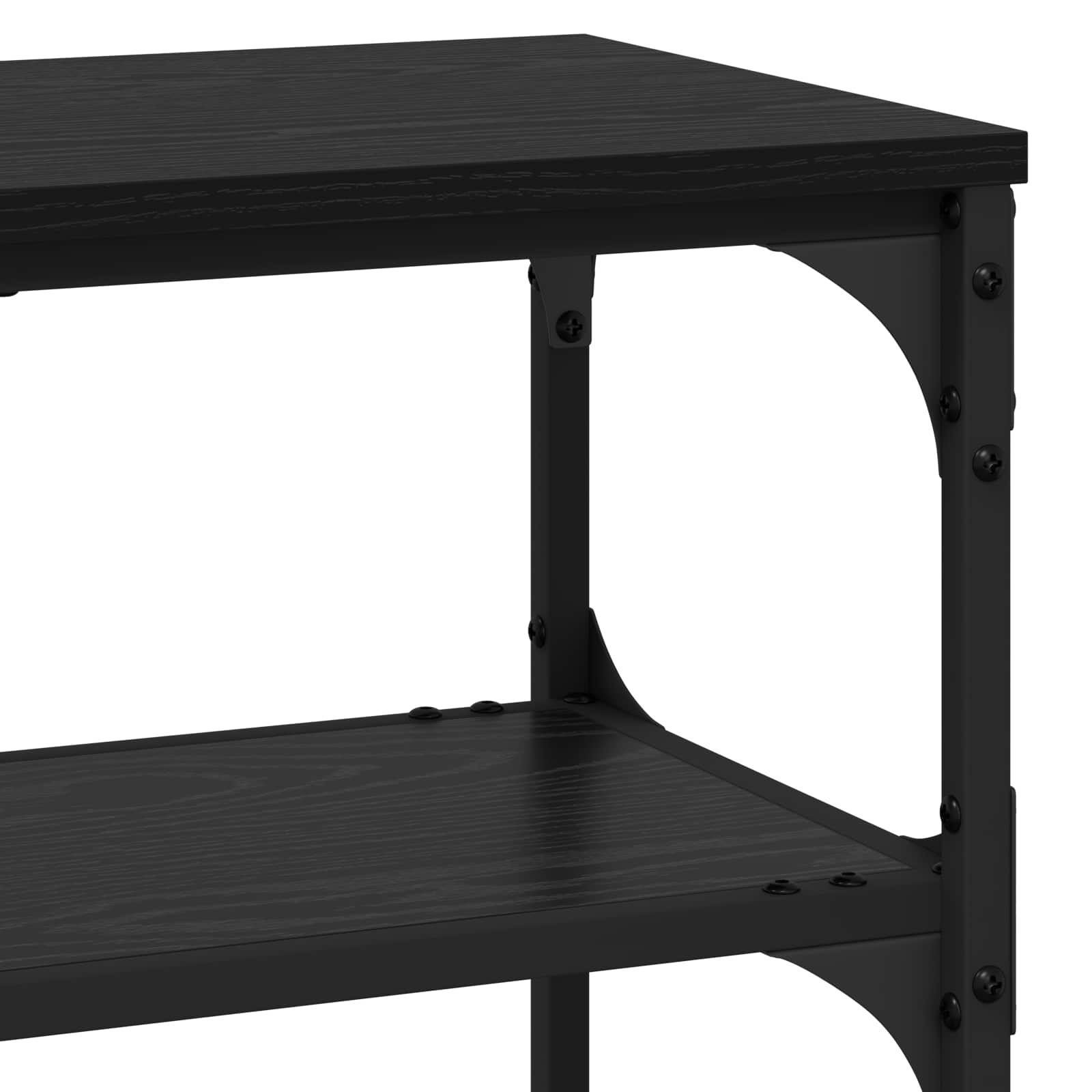 vidaXL Konsola Czarny Dąb 100 x 30 x 75 cm Materiał drewnopochodny