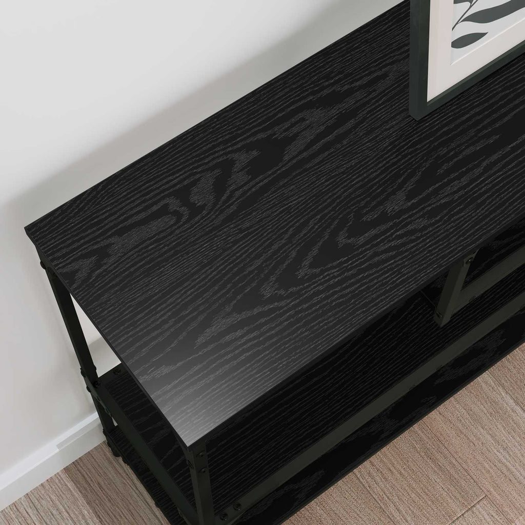 vidaXL Konsola Czarny Dąb 100 x 30 x 75 cm Materiał drewnopochodny