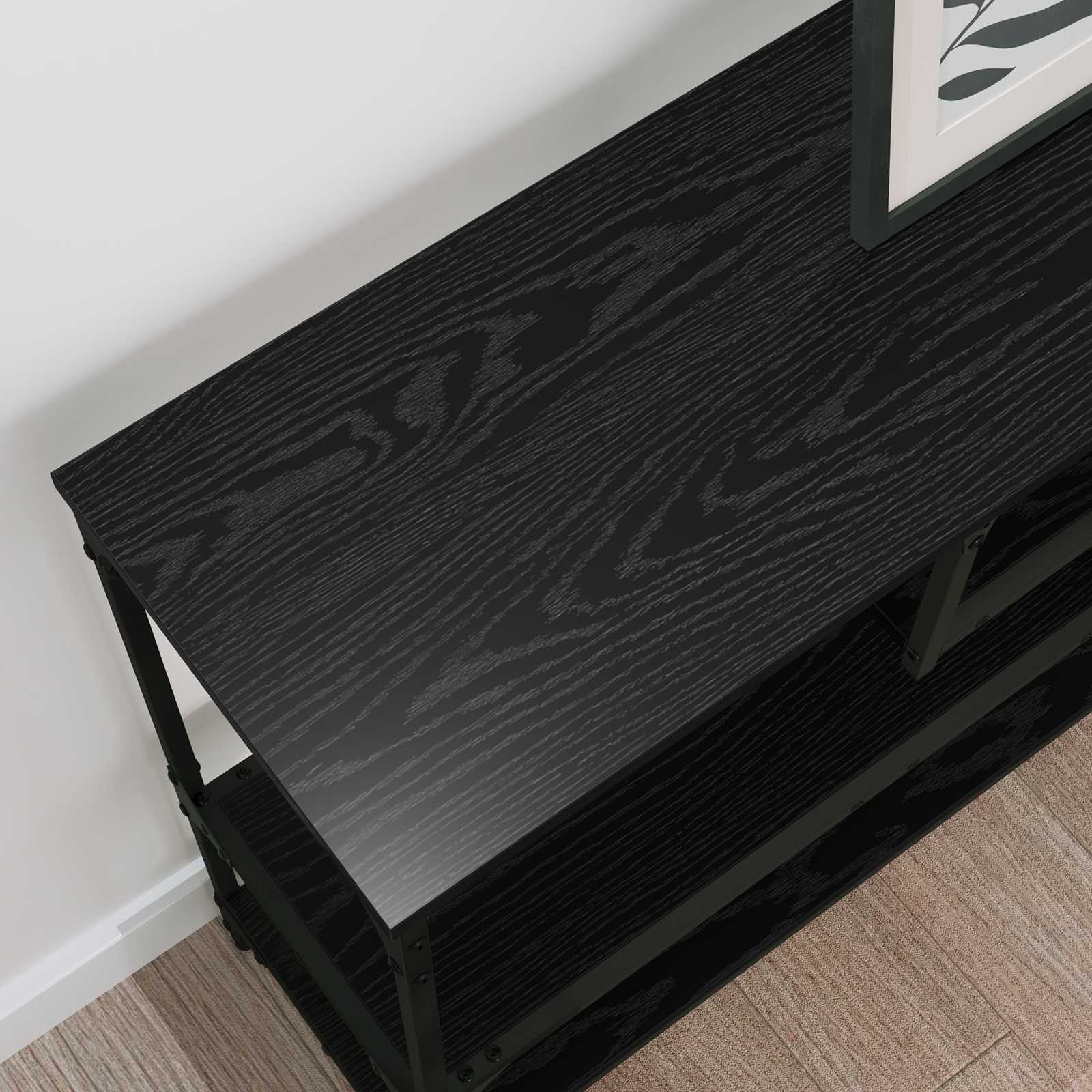 vidaXL Konsola Czarny Dąb 100 x 30 x 75 cm Materiał drewnopochodny
