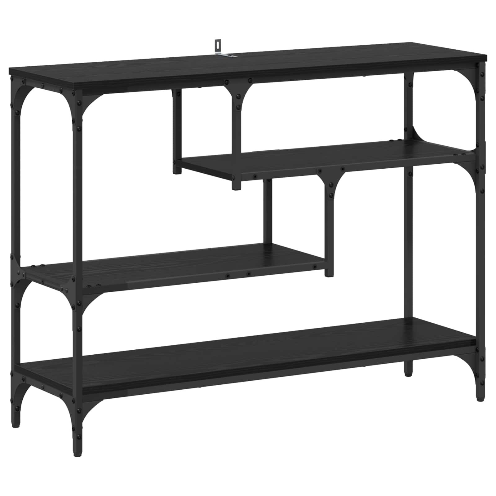 vidaXL Konsola Czarny Dąb 100 x 30 x 75 cm Materiał drewnopochodny