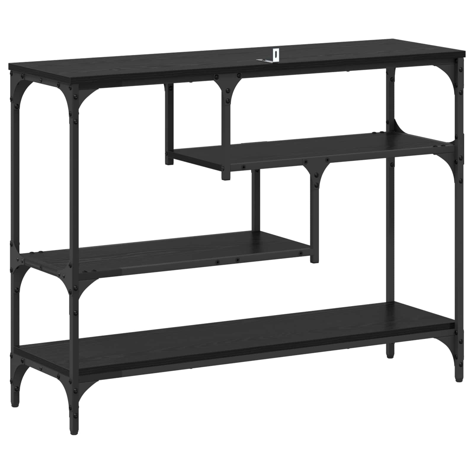 vidaXL Konsola Czarny Dąb 100 x 30 x 75 cm Materiał drewnopochodny