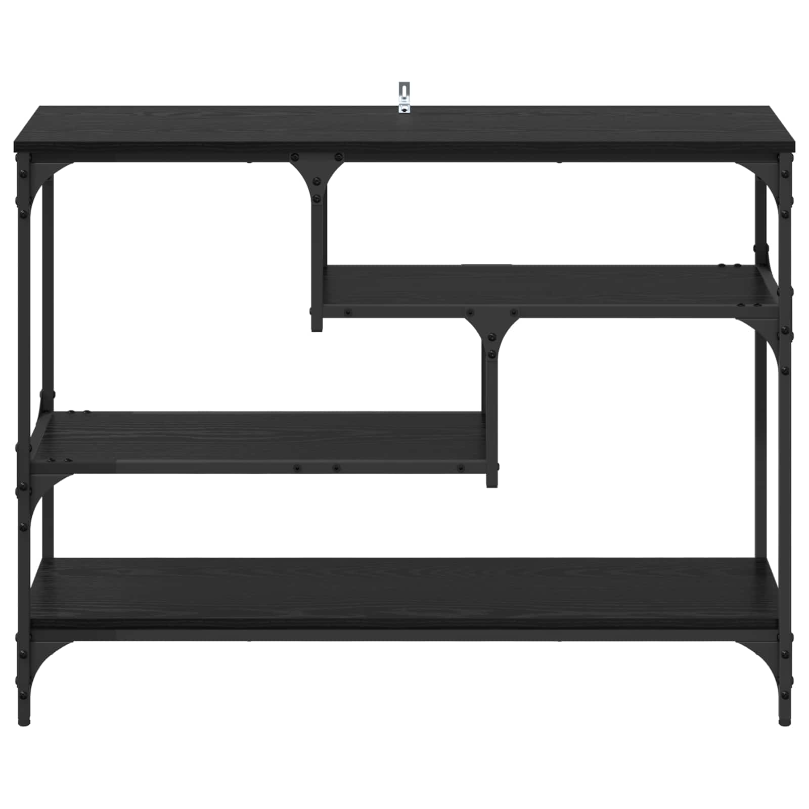 vidaXL Konsola Czarny Dąb 100 x 30 x 75 cm Materiał drewnopochodny