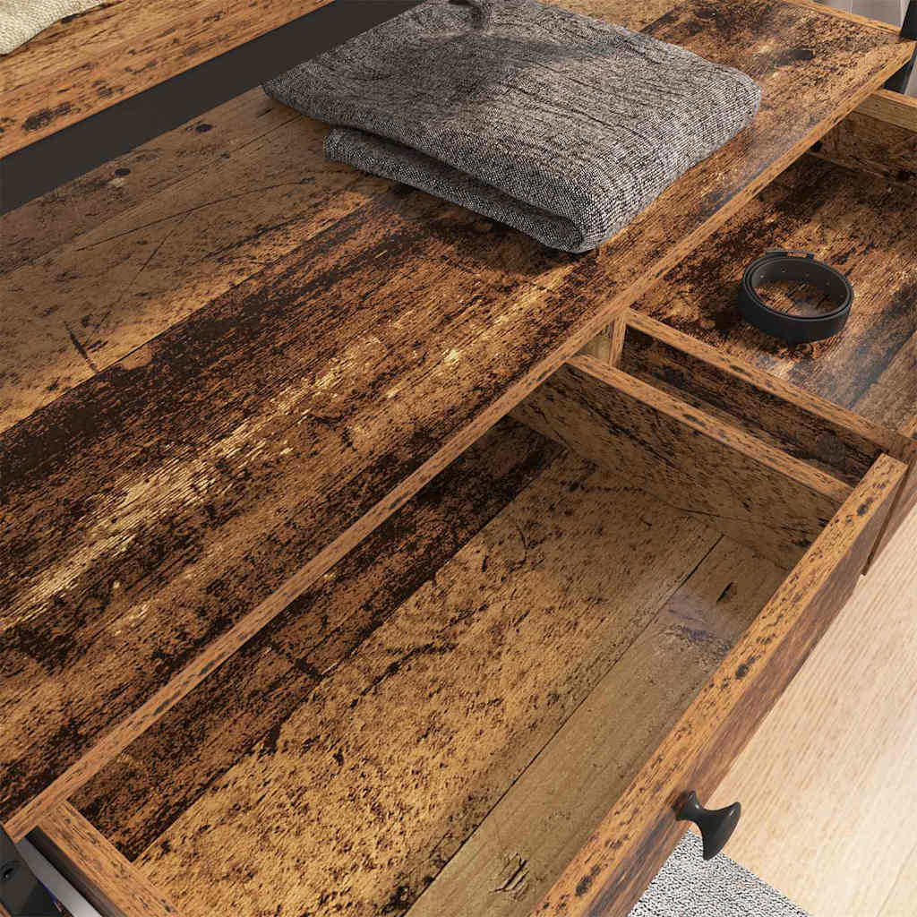 vidaXL Garderoba z szufladą z półką Stare drewno 89 x 39 x 184.5 cm