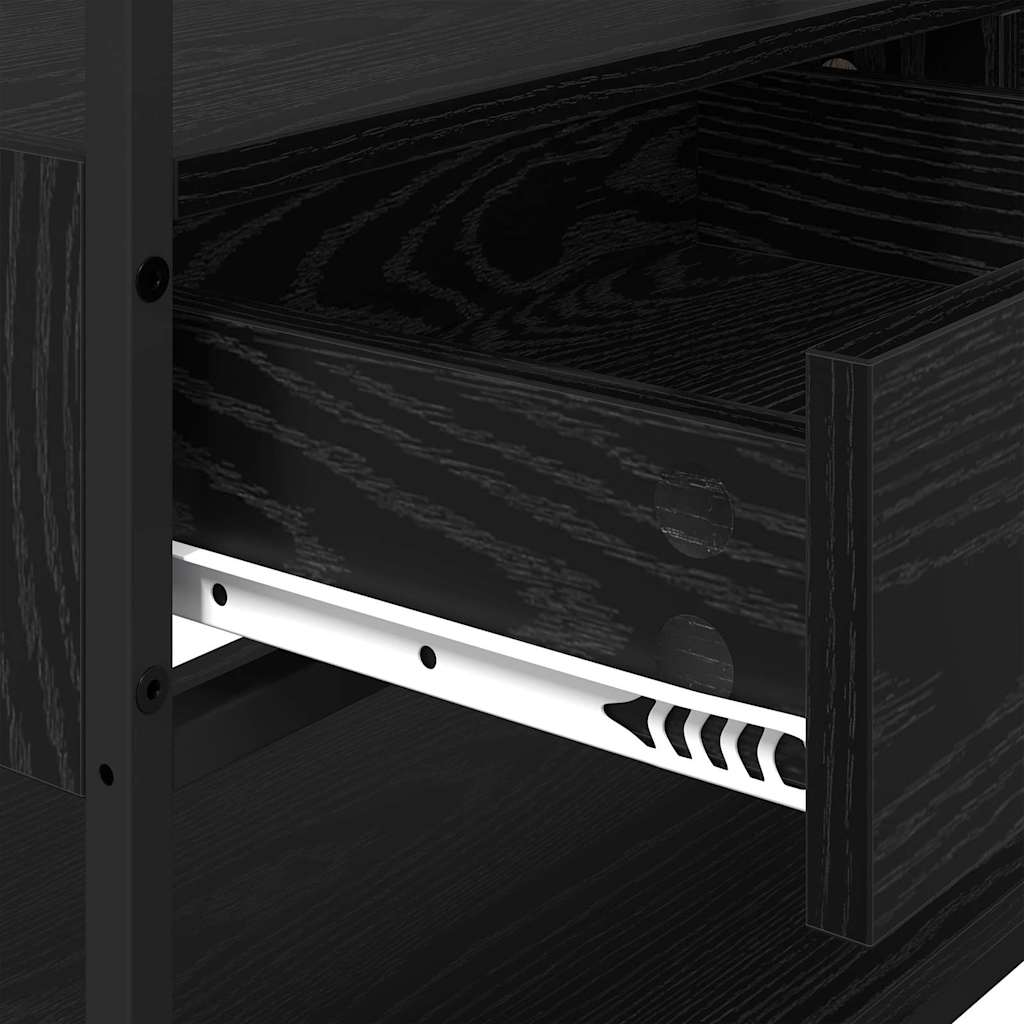 vidaXL Garderoba Czarny dąb 89 x 39 x 184.5 cm Materiał drewnopochodny