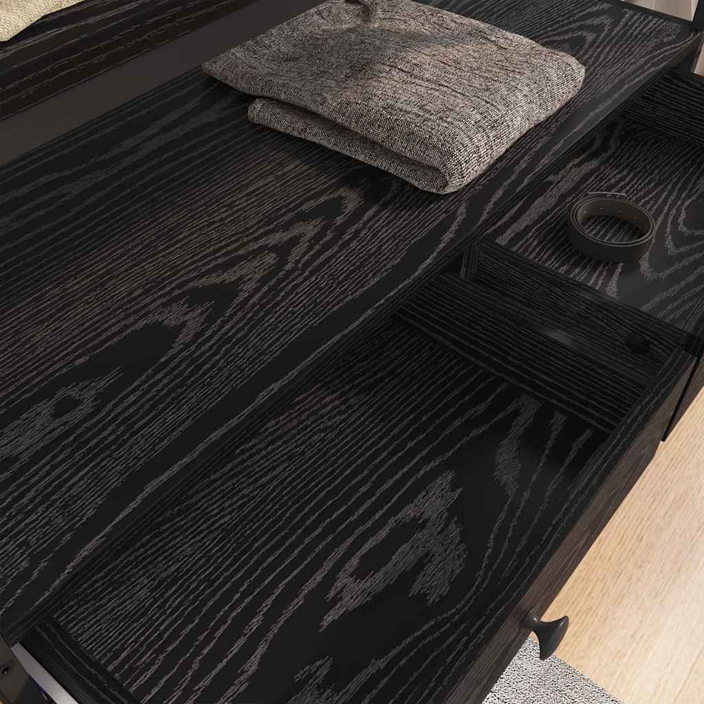 vidaXL Garderoba Czarny dąb 89 x 39 x 184.5 cm Materiał drewnopochodny