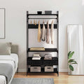 vidaXL Garderoba Czarny dąb 89 x 39 x 184.5 cm Materiał drewnopochodny