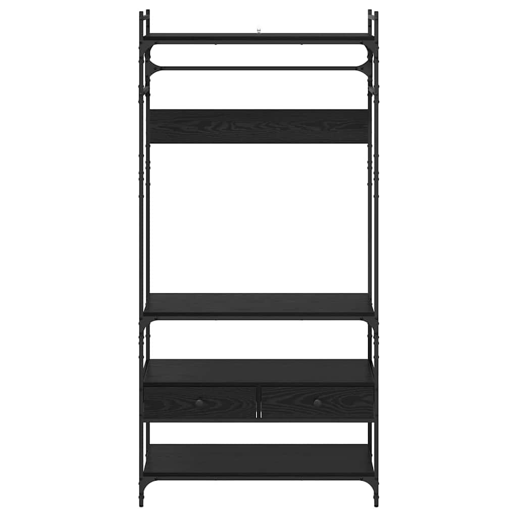 vidaXL Garderoba Czarny dąb 89 x 39 x 184.5 cm Materiał drewnopochodny