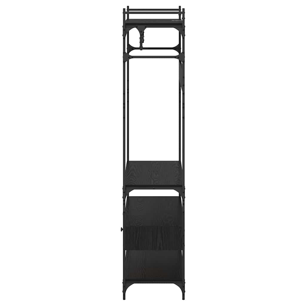 vidaXL Garderoba Czarny dąb 89 x 39 x 184.5 cm Materiał drewnopochodny