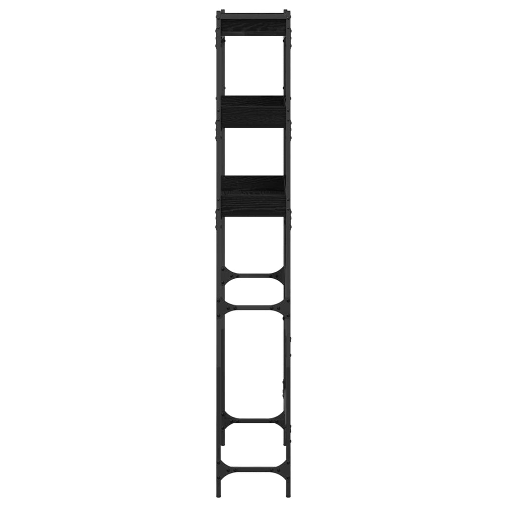 vidaXL Półka na pralkę z półką Czarny Dąb 67 x 25 x 163 cm